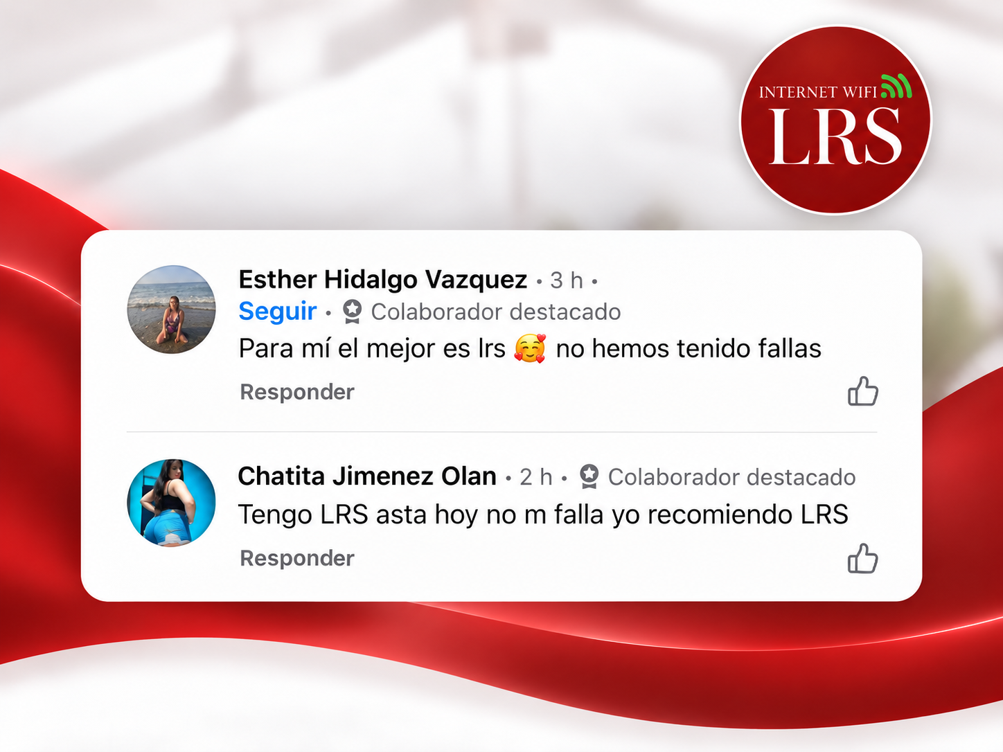 Recomendación sobre el servicio de internet LRS en Facebook
